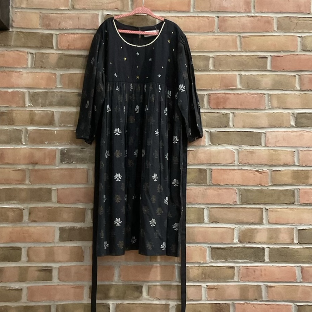 Fabindia Black Long Sleeve Sundress